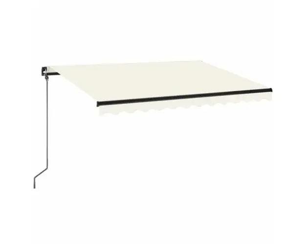 vidaXL toldo retráctil manual con LED color crema 350×250 cm | Brico Depôt Pagamento Sicuro