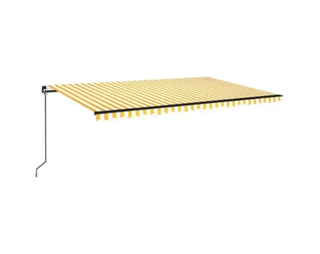 vidaXL toldo retráctil manual con luz LED amarillo y blanco 500×350 cm | Brico Depôt Professionale