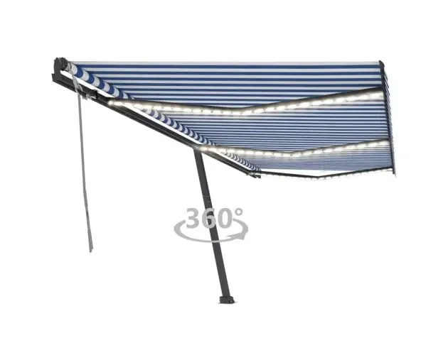 vidaXL toldo retráctil manual con luz LED azul y blanco 600×300 cm | Brico Depôt Compra Adesso