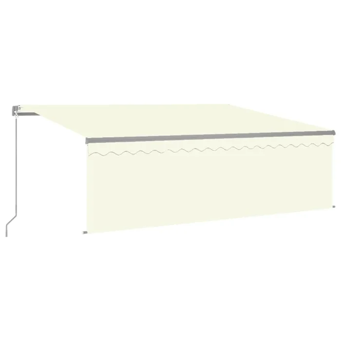 vidaXL Toldo retráctil manual con persiana color crema 4×3 m (2)