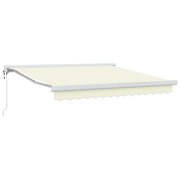 vidaXL Toldo Retráctil Manual Crema 300 x 250 cm Tela, Metal (2)