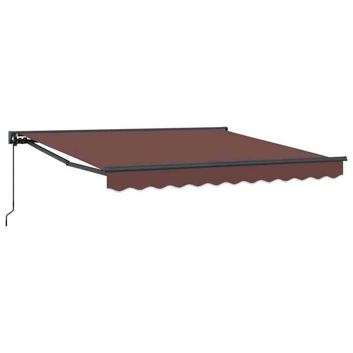 vidaXL Toldo Retráctil Manual Marrón 300×250 cm tela