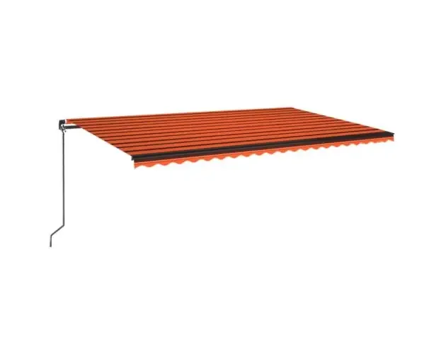 vidaXL toldo retráctil manual naranja y marrón 500×350 cm | Brico Depôt Offerta Limitata