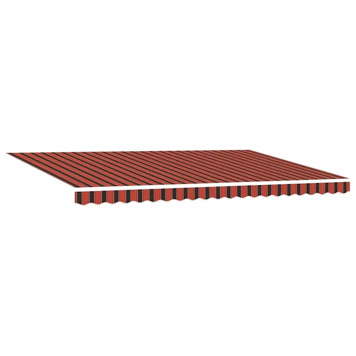 vidaXL Toldo retráctil manual Naranja y marrón 500 x 350 cm tela