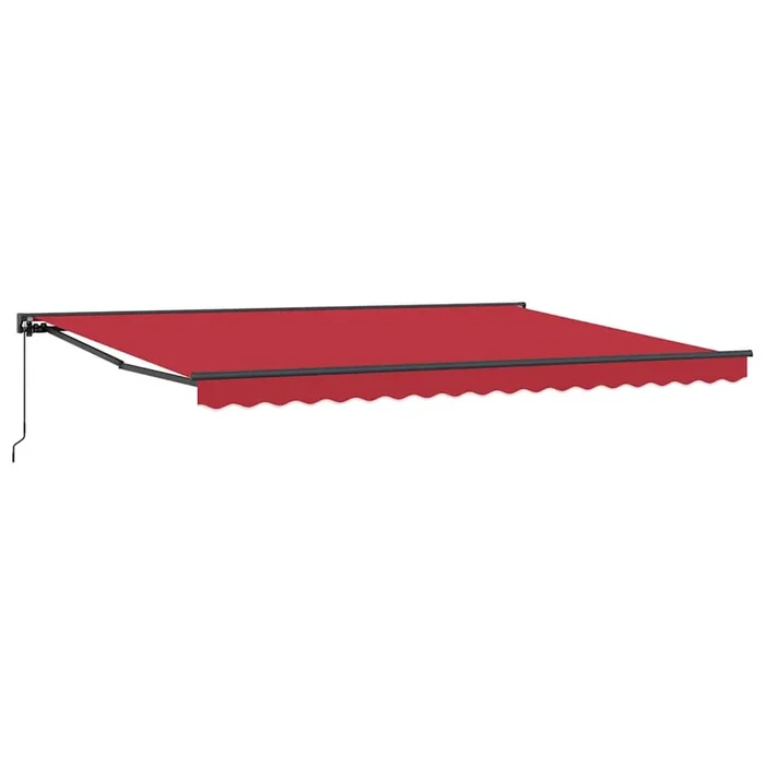 vidaXL Toldo Retráctil Manual Rojo 450×300 cm tela