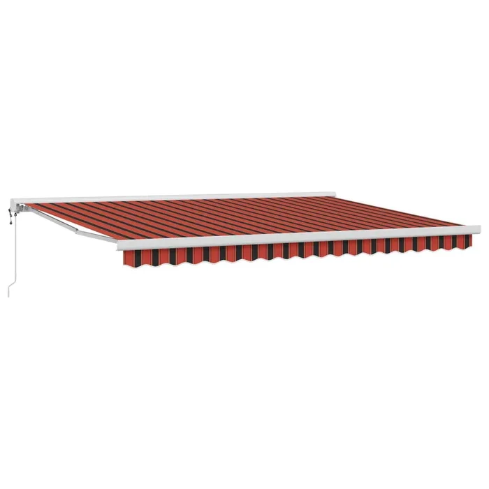 vidaXL Toldo Retráctil Naranja y marrón 450 x 300 cm Tela, Metal