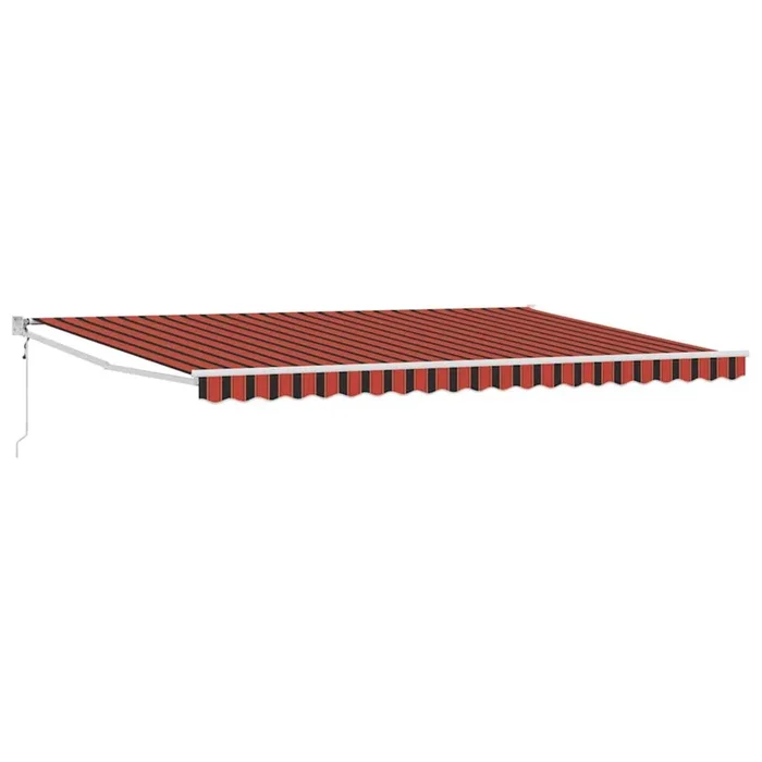 vidaXL Toldo Retráctil Naranja y Marrón 500 x 300 cm Tela y Metal (3)