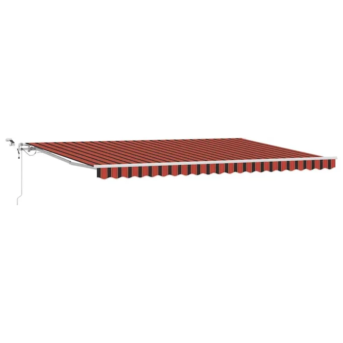 vidaXL Toldo Retráctil Naranja y Marrón 500 x 350 cm Tela y Metal
