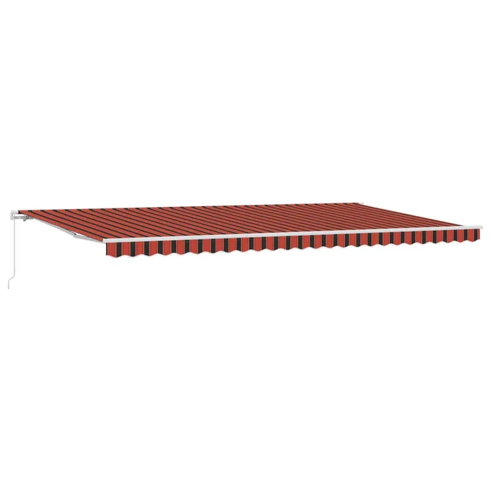 vidaXL Toldo Retráctil Naranja y Marrón 600 x 300 cm Poliéster, Metal