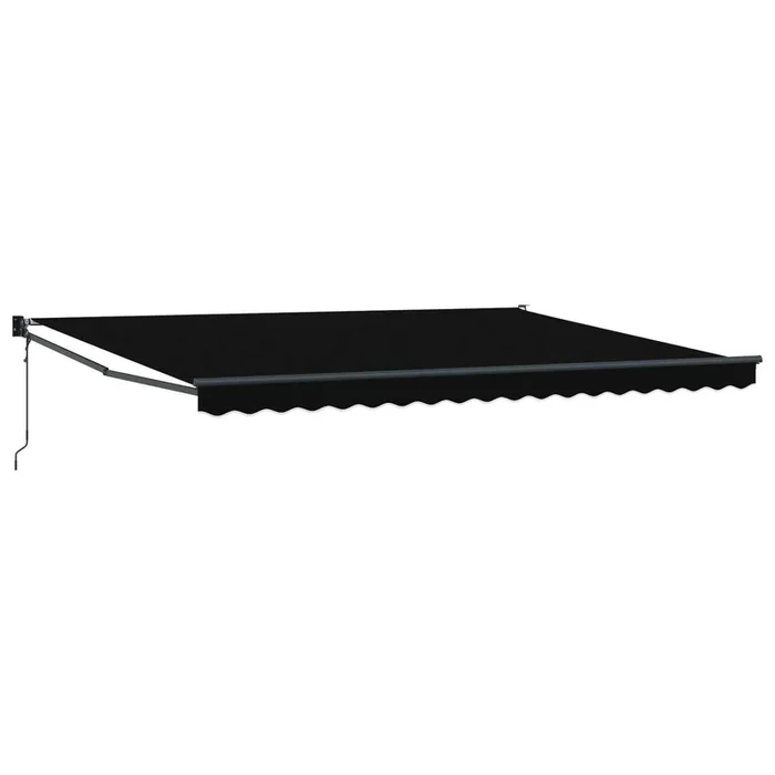 vidaXL Toldo Retráctil Negro 450 x 300 cm Poliéster y metal
