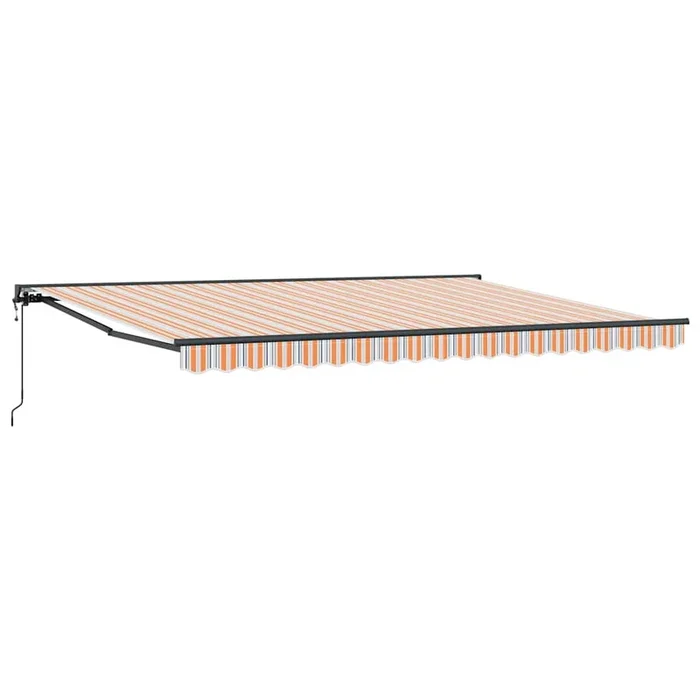 vidaXL Toldo Retráctil Rayas Multicolor 450×300 cm tela (2)