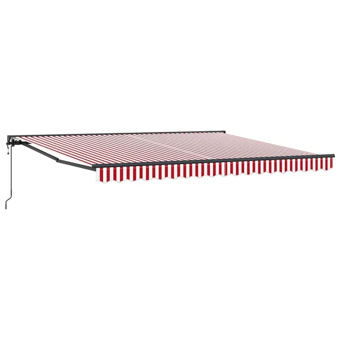 vidaXL Toldo Retráctil Rayas rojas y blancas 400×300 cm tela