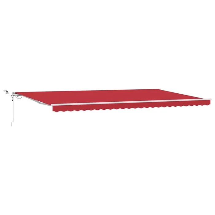 vidaXL Toldo Retráctil Rojo 600 x 350 cm Tela y Metal
