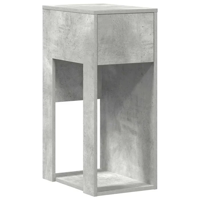vidaXL Torre de ordenador con cajón gris cemento 30x44x74 cm