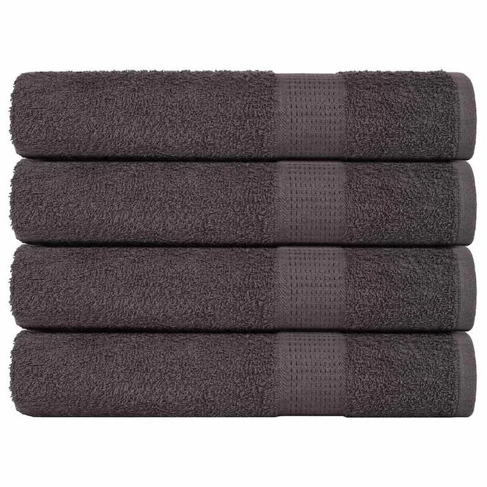 vidaXL Törülközők 4 db antracit 100×200 cm 360 gsm 100% pamut