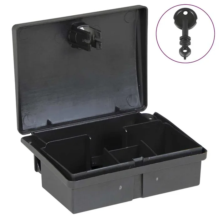 vidaXL Trampas para ratones 5 uds. negro 13x10x4 cm