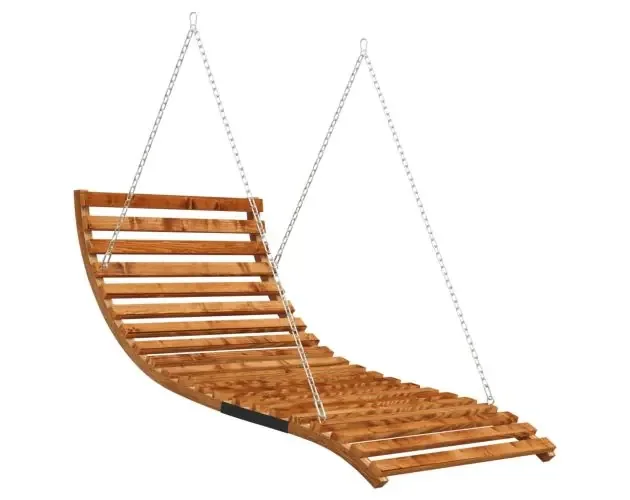 vidaXL tumbona columpio madera curvada acabado de teca 115x147x46 cm | Brico Depôt Offerta