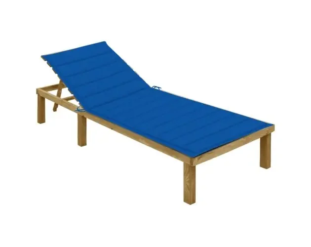 vidaXL tumbona con cojín azul royal madera de pino impregnada | Brico Depôt Prezzo Conveniente