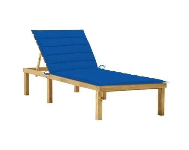 vidaXL tumbona con cojín azul royal madera de pino impregnada | Brico Depôt Vendita Finale