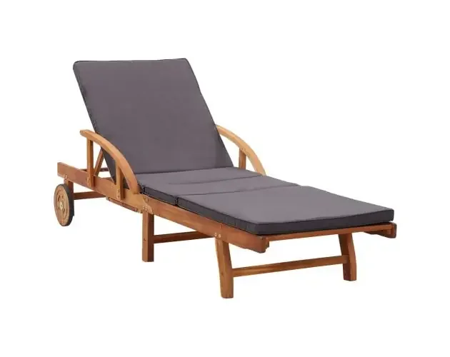 vidaXL tumbona con cojín madera maciza de acacia | Brico Depôt Ultimissimo Modello