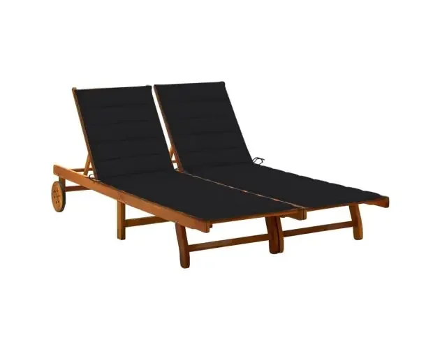 vidaXL tumbona de jardín 2 personas y cojines madera maciza de acacia | Brico Depôt Offerta Lampo