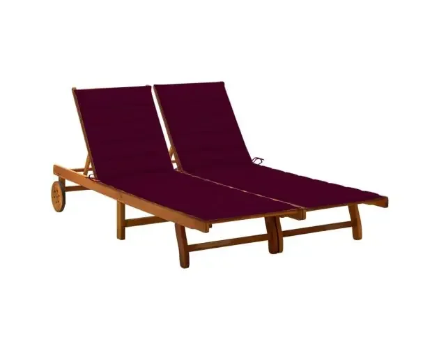vidaXL tumbona de jardín 2 personas y cojines madera maciza de acacia | Brico Depôt Offerta