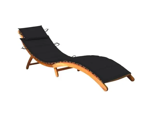 vidaXL tumbona de jardín con cojín madera maciza de acacia | Brico Depôt Professionale