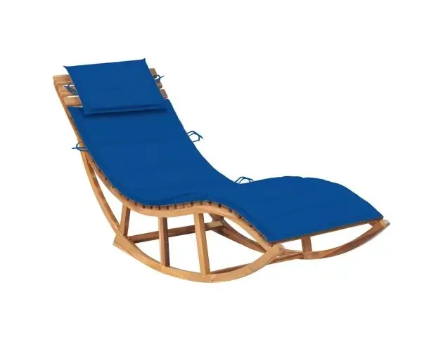 vidaXL tumbona mecedora con cojín madera maciza de teca | Brico Depôt Soddisfatti O Rimborsati