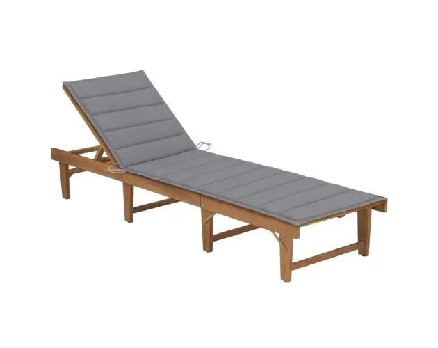 vidaXL tumbona plegable con cojín madera maciza de acacia | Brico Depôt Miglior Prezzo