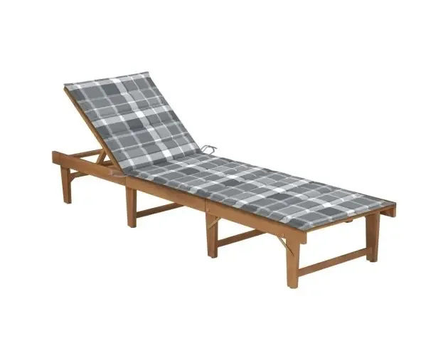 vidaXL tumbona plegable con cojín madera maciza de acacia | Brico Depôt Vendita Finale