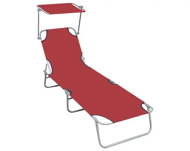 vidaXL tumbona plegable con toldo de aluminio roja | Brico Depôt Soddisfatti O Rimborsati