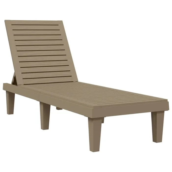 vidaXL Tumbona polipropileno marrón claro 155x58x83 cm