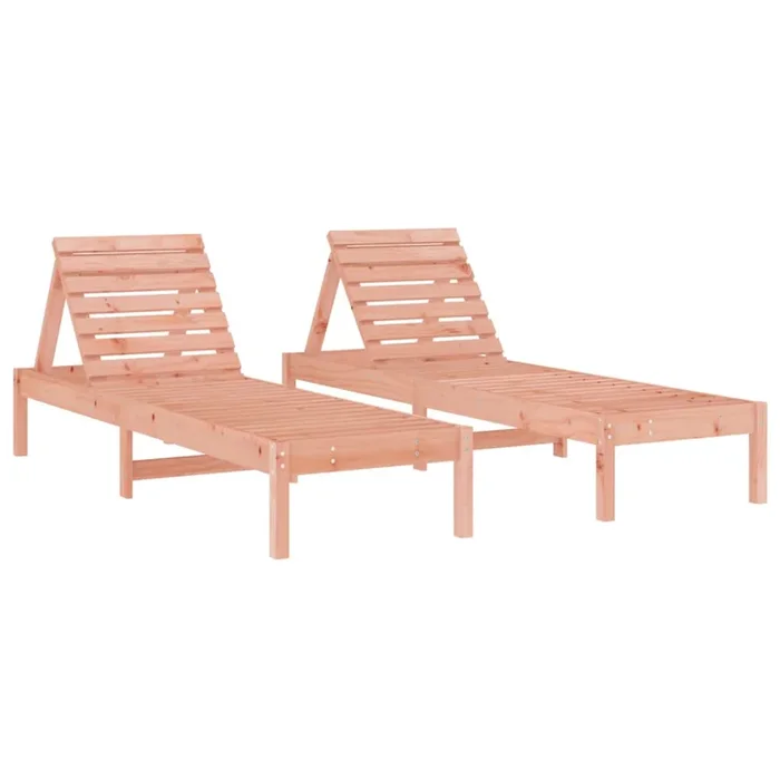 vidaXL Tumbonas 2 unidades madera maciza douglas 199,5x60x74 cm