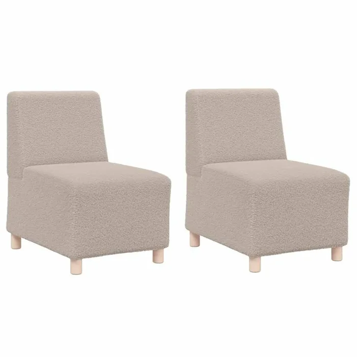 vidaXL Unidad de Sofá Modular sin Brazos 2 pcs Gris Claro (4)