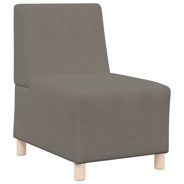 vidaXL Unidad de Sofá Modular sin Brazos Gris Claro 55 x 74 x 82 cm