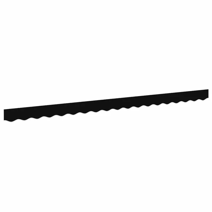 vidaXL Valance de toldo Negro 3.8 x 0.2 m Lona