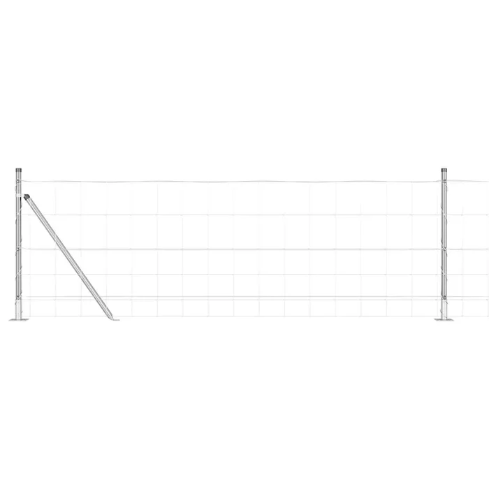 vidaXL Valla de campo Plateado 25 x 0.8 m Acero galvanizado (13)