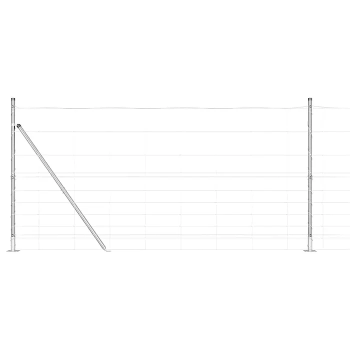 vidaXL Valla de campo Plateado 25 x 1.2 m Acero galvanizado (22)