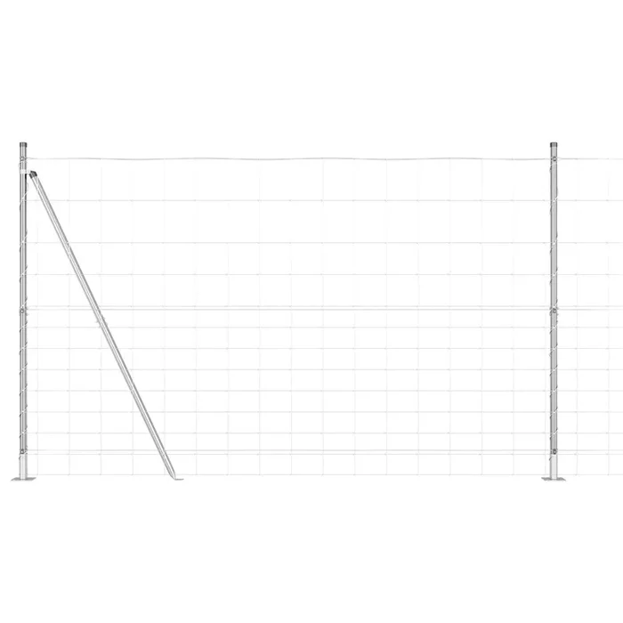 vidaXL Valla de campo Plateado 25 x 1.5 m Acero galvanizado (13)