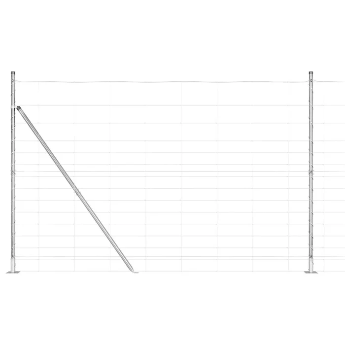 vidaXL Valla de campo Plateado 50 x 1.6 m Acero galvanizado (4)