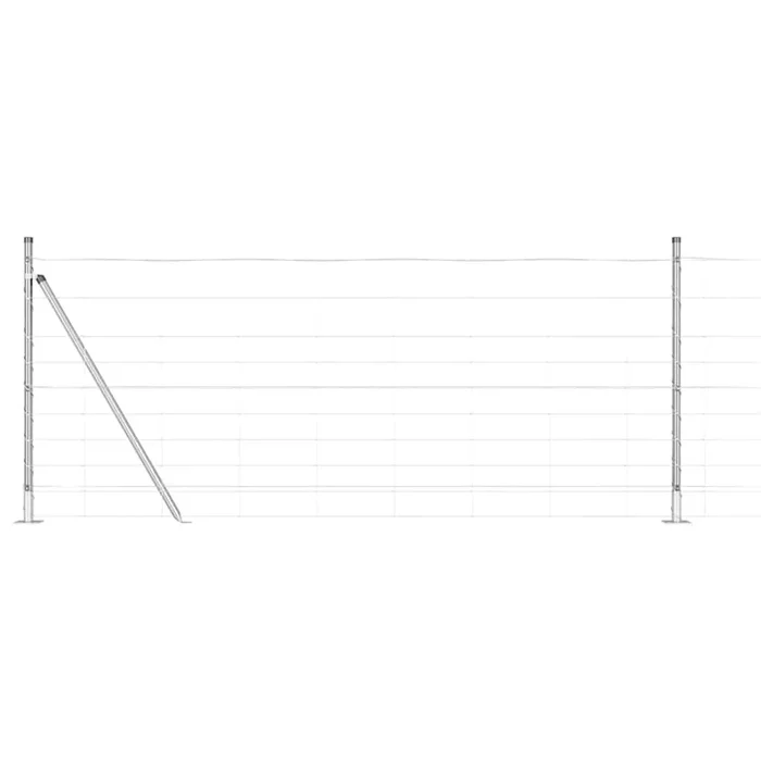 vidaXL Valla de campo Plateado 50 x 1 m Acero galvanizado (15)