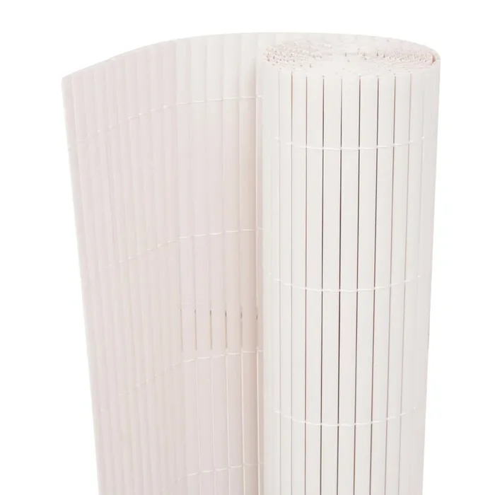 vidaXL Valla de jardín de doble cara 90×300 cm blanca