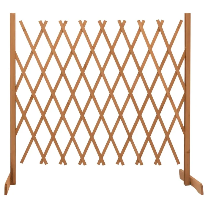 vidaXL Valla de jardín enrejada madera maciza abeto naranja 180×100 cm