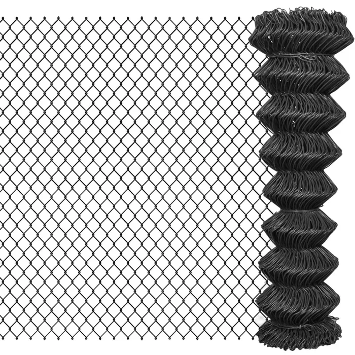 vidaXL Valla de tela metálica acero gris 25×1,5 m