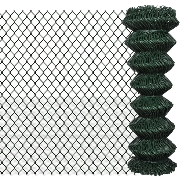 vidaXL Valla de tela metálica acero verde 1,25×15 m