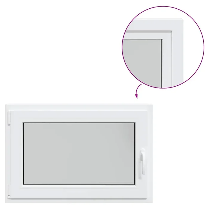 vidaXL Ventana de sótano «RISOR» 90×50 cm oscilobatiente DIN izquierda blanca