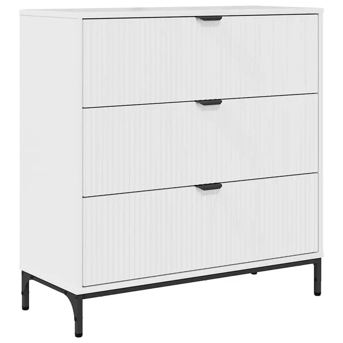 vidaXL Vitrina Blanco brillante 79.5 x 33 x 82 cm Madera contrachapada