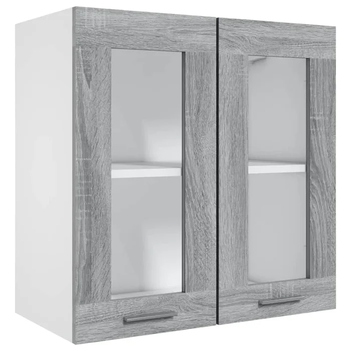 vidaXL Vitrina colgante «Lyon» gris Sonoma 60x31x60 cm madera de ingeniería
