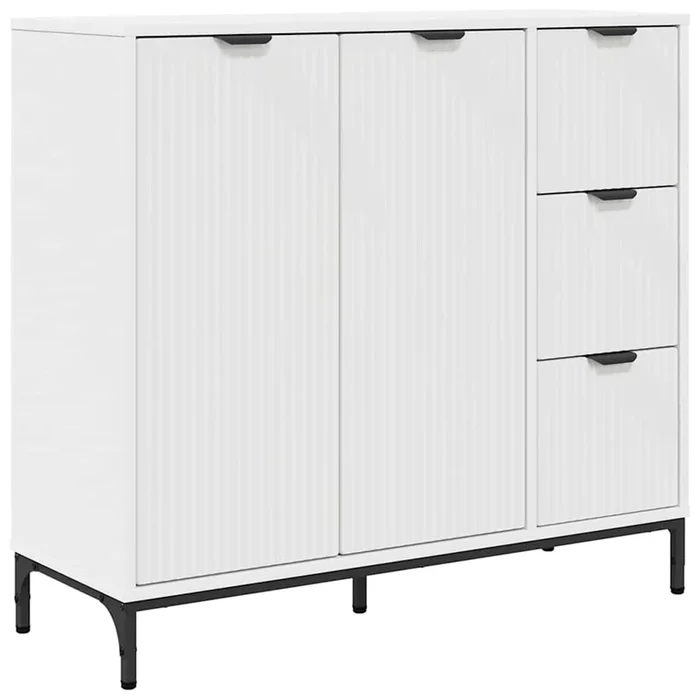 vidaXL Vitrina con cajón 89.5 x 33 x 82 cm Madera contrachapada