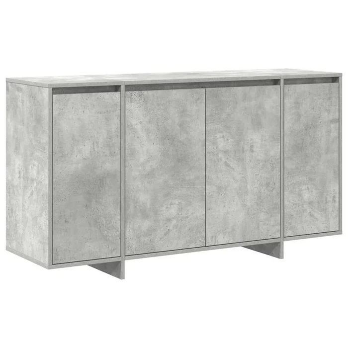vidaXL Vitrina Gris hormigón 135 x 41 x 69 cm Madera contrachapada